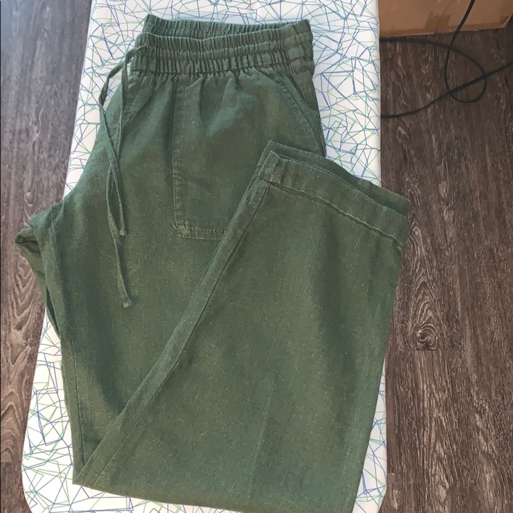OLIVE GREEN SOFT DRAWSTRING PANTS OLD NAVY SIZE S